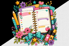 Back to school tumbler, mug wrap, clipart sublimation design Product Image 2
