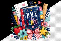 Back to school tumbler, mug wrap, clipart sublimation design Product Image 2