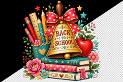 Back to school tumbler, mug wrap, clipart sublimation design Product Image 2