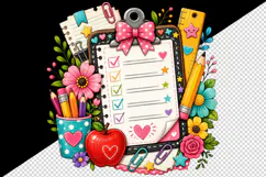 Back to school tumbler, mug wrap, clipart sublimation design Product Image 2