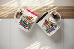 Back to school tumbler, mug wrap, clipart sublimation design Product Image 3