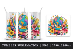 Back to school tumbler, mug wrap, clipart sublimation design Product Image 4