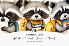 Back to School Raccoon Clipart Product Image 1