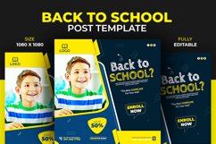 Back to School Social Media Instagram and Facebook Template Product Image 1