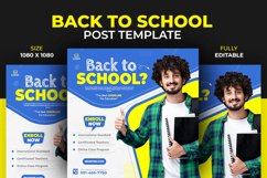 Back to School Social Media Instagram Post Design Template Product Image 1