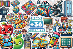 Back to School Stickers Bundle | Teacher Student School PNG Product Image 1