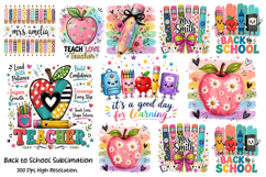 Back to School Sublimation Design,Teacher Typography Product Image 1