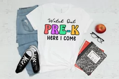 Pre-K First Day School Shirt PNG I Back to School Sublimatio Product Image 2