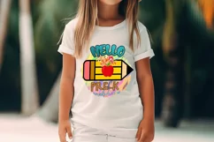 hello pre-k I first day school shirt png I back to school sublimation