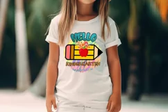 hello kindergarten I back to school sublimation I first day school