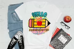 hello kindergarten I back to school sublimation I first day school