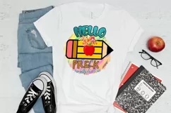 hello pre-k I first day school shirt png I back to school sublimation
