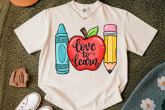 Back to School Sublimation PNG, love to learn Product Image 2