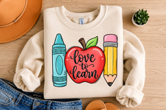 Back to School Sublimation PNG, love to learn Product Image 4