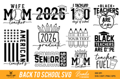 Back To School SVG Bundle, Teacher SVG Design,Graduation SVG Product Image 1