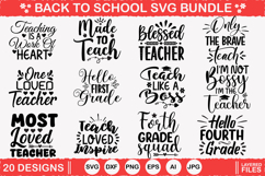 Back to school SVG Bundle, Back to School svg cut file Product Image 1