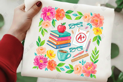 Back to School Teacher Floral PNG Product Image 1