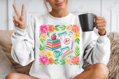 Back to School Teacher Floral PNG Product Image 3