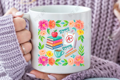 Back to School Teacher Floral PNG Product Image 5