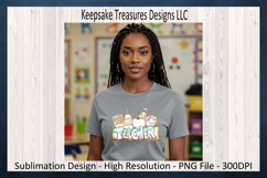 Teacher Back to School, Hand Drawn School Supplies, T-Shirt Product Image 3