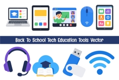 Back to School Tech Education Tools Vector Product Image 1