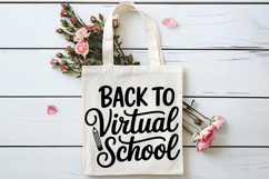 Back to Virtual School SVG | Teacher SVG | Teacher PNG Product Image 4