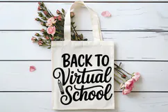 Back to Virtual School SVG | Teacher SVG | Teacher PNG Product Image 4