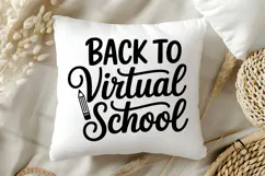 Back to Virtual School SVG | Teacher SVG | Teacher PNG Product Image 5