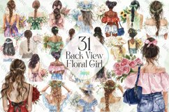 Back View Floral Girl Sublimation Bundle Product Image 1