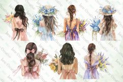 Back View Floral Girl Sublimation Bundle Product Image 2