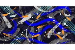 Abstract Collage Art Background with Brush Texture Product Image 1