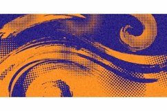 Abstract Sports Background with Brush and Halftone Effect Product Image 1