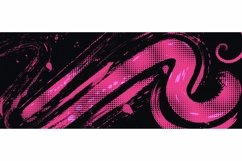 Black and Pink Grunge Brush Background with Halftone Effect Product Image 2