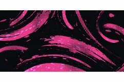 Black and Pink Grunge Brush Background with Halftone Effect Product Image 3