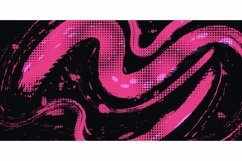Black and Pink Grunge Brush Background with Halftone Effect Product Image 4