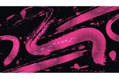 Black and Pink Grunge Brush Background with Halftone Effect Product Image 1