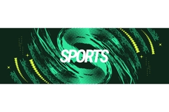 Grunge Sport Background with Green Brush Strokes Product Image 1