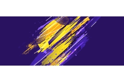 Grunge Sport Background with Yellow and Purple Brush Strokes Product Image 1