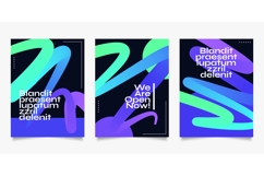 Modern Poster Design Set with Colorful Wavy Lines Product Image 1