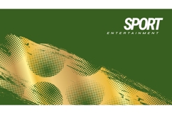 Luxury Sport Banner Design with Gold Brush Strokes Product Image 1
