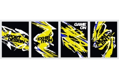 Yellow and White Sports Poster Template Collection Product Image 1