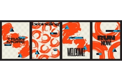 Abstract and Trendy Sports Poster Template Collection Product Image 1