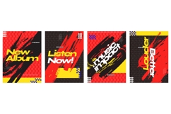 Dynamic Grunge Sport or Music Poster Template Collection Product Image 1