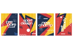Modern and Geometric Sports Poster Template Collection Product Image 1