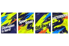 Energetic and Dynamic Sport Poster Collection Product Image 1