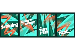 Abstract Sports Poster Collection with Geometric Shapes Product Image 1