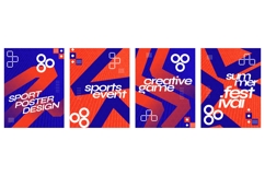 Modern and Dynamic Sports Event Poster Set Product Image 1