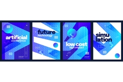 Modern Poster Set with Futuristic Technology Concept Product Image 1