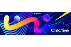 Abstract and Dynamic Background with Colorful Gradient Lines Product Image 1