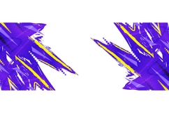 Sport Design with Purple and Yellow Brush Strokes Product Image 1